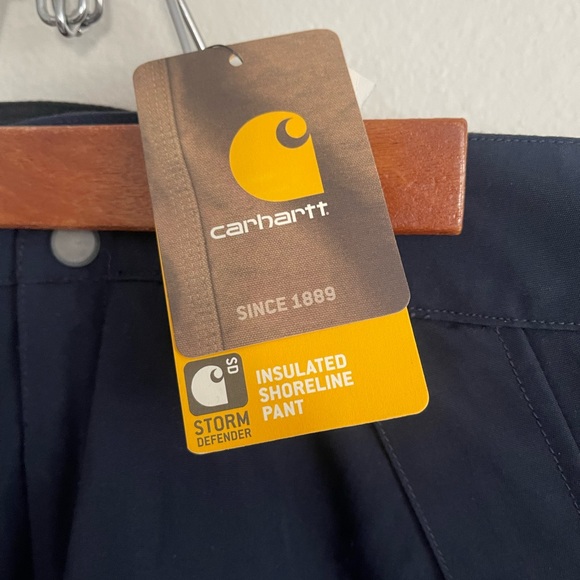 Carhartt Insulated Men’sWaterproof Shoreline Storm Defender Pants in blue Small. - Picture 2 of 12